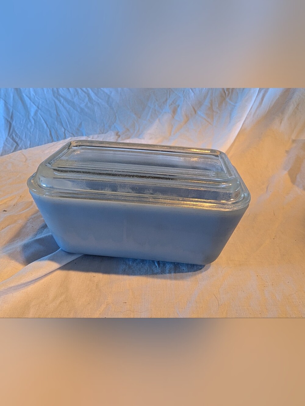 2/60$ Pyrex Light Blue Glass Butter Dish with Clear Lid